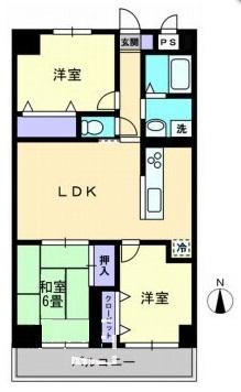 高松市伏石町のマンションの間取り