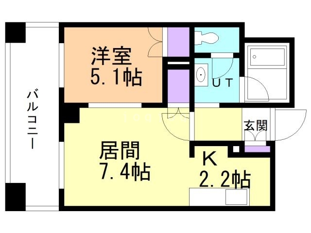 札幌市中央区南三条東のマンションの間取り