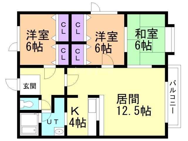 アップルハウス３の間取り