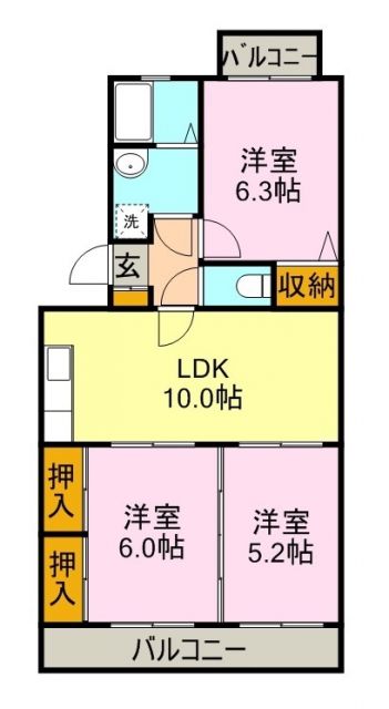 フェルゼンハイム２の間取り