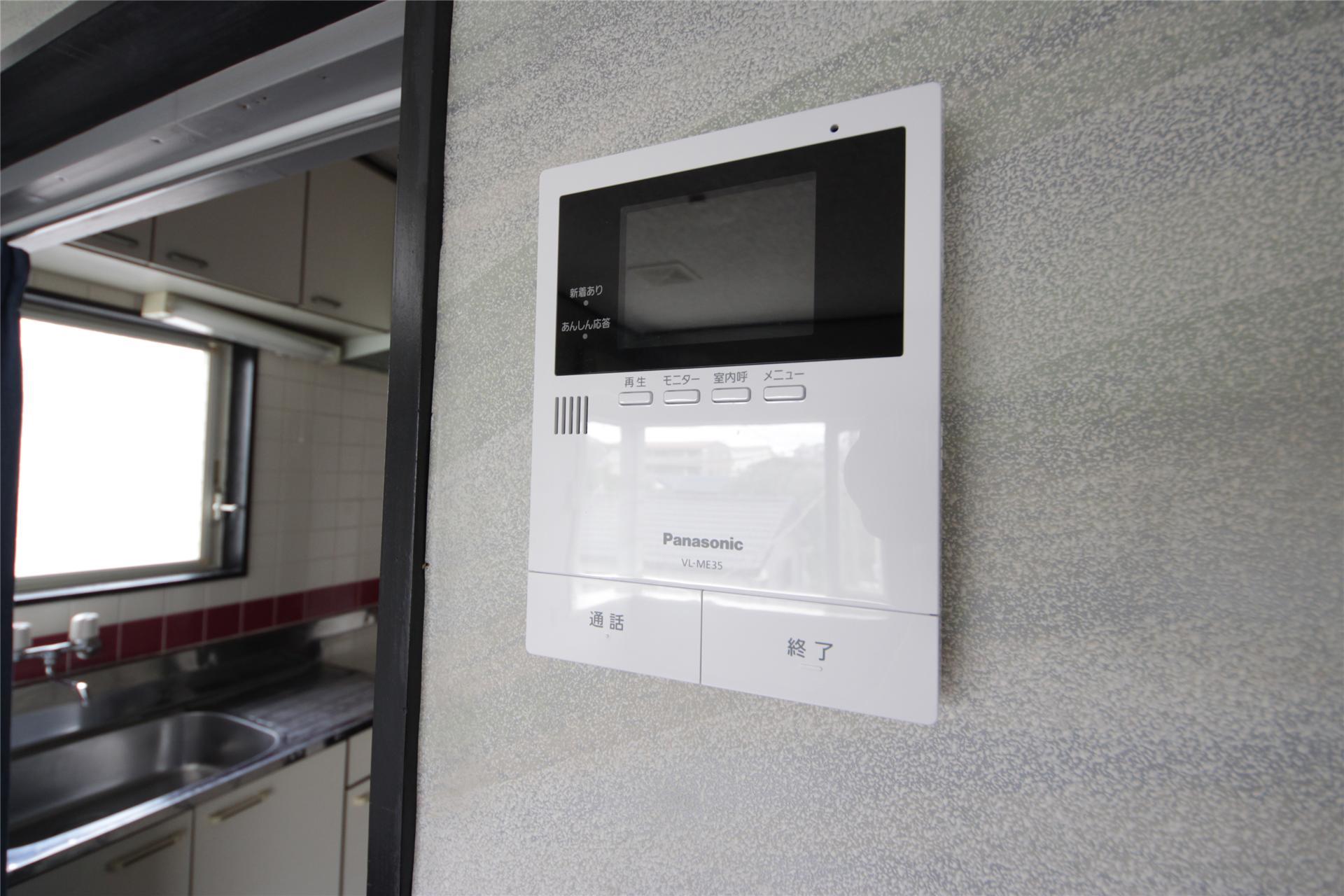 セキュリティ　来客の顔が確認できるモニターホン付きで安心◎