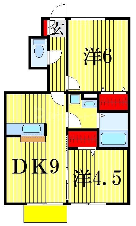 千葉県市川市須和田１（アパート）の賃貸物件の間取り