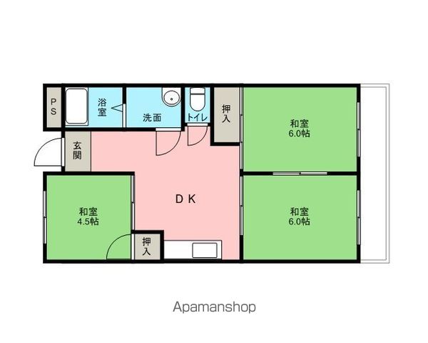 日高マンションIの間取り写真