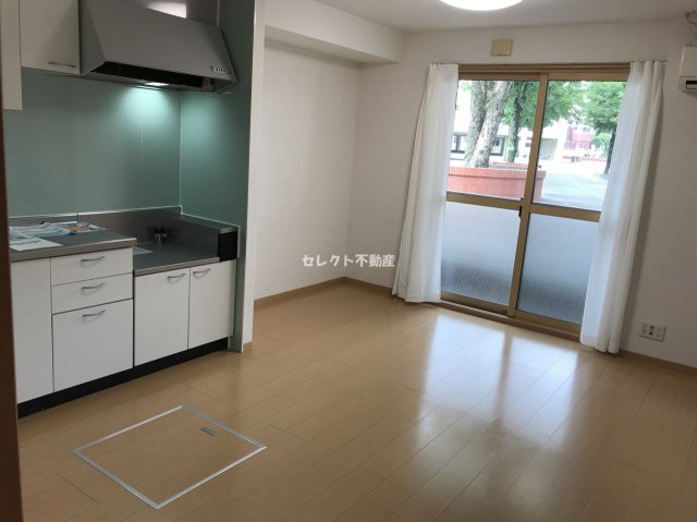 居室・リビング　レースカーテン、ＬＤＫ照明付き