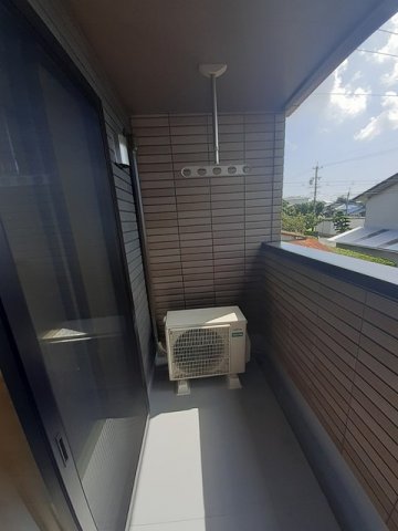 バルコニー　外からの目が気にならないバルコニーで洗濯物が干せます