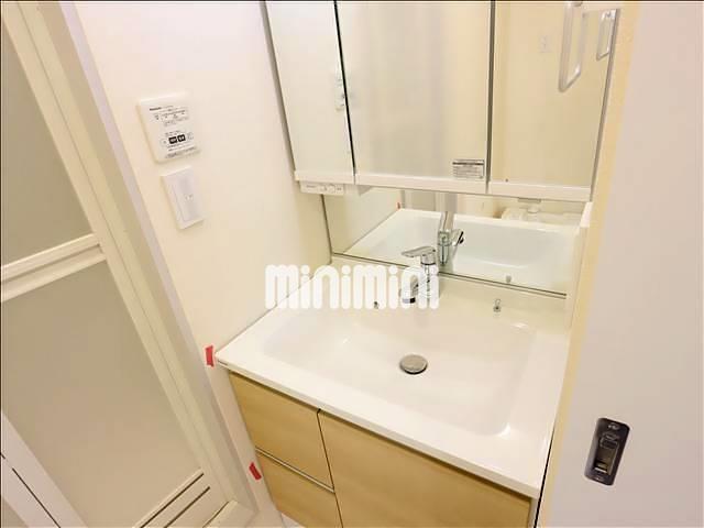 洗面設備　※建築中の写真です