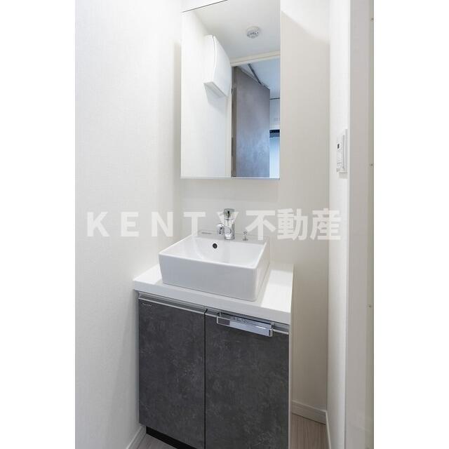 洗面設備　脱衣スペースもあります