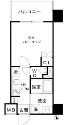 ＪＲ山手線 鶯谷駅 徒歩4分 9階建 築10年の間取り写真