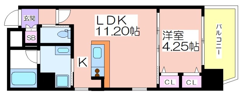 ラクラス江戸堀の間取り写真