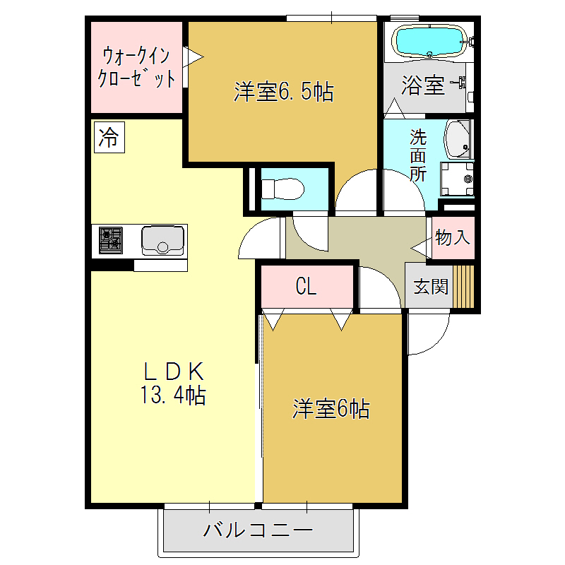 ヴィラージュＡの間取り