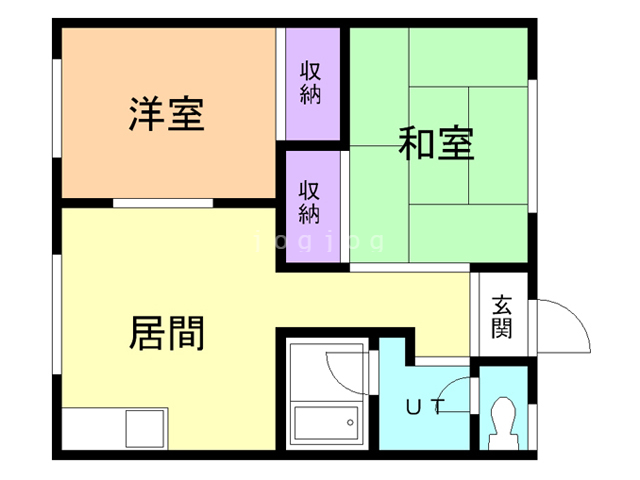 旭川市春光七条のアパートの間取り