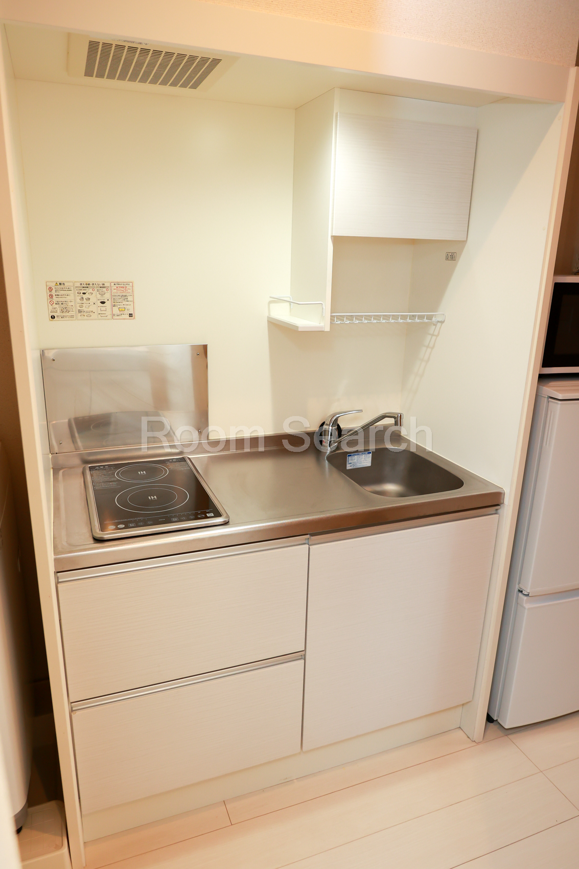 キッチン　2口コンロ、キッチン収納