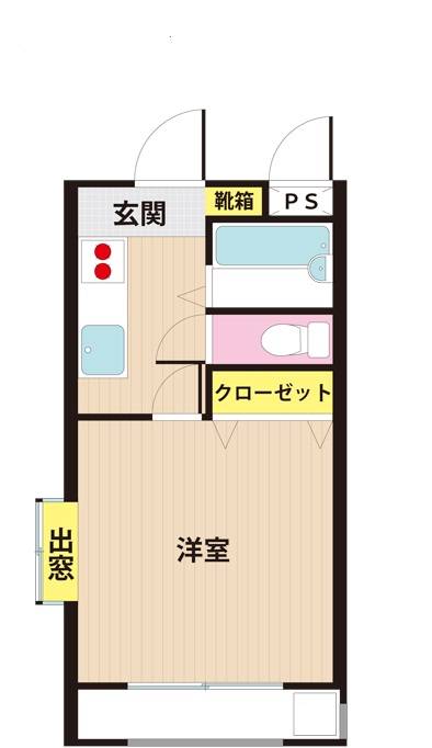 伊予郡砥部町高尾田のマンションの間取り