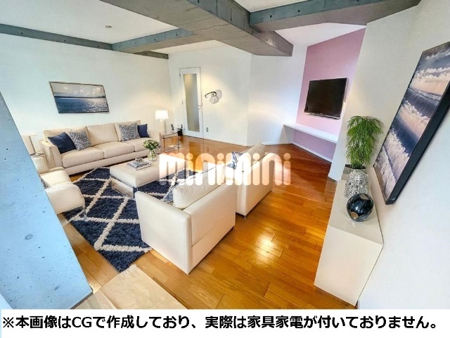 居室・リビング　※本画像はＣＧで作成しており、実際は家具家電が付いておりませ