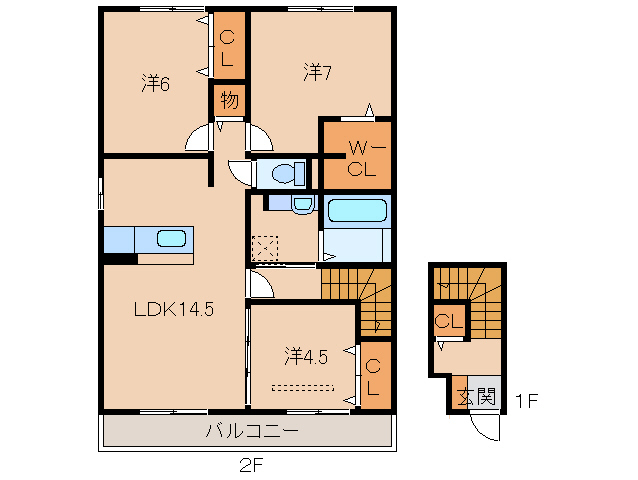 セジュール南方の間取り