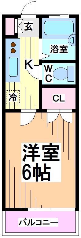 渋谷区笹塚のアパートの間取り