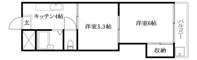 松山市愛光町のマンションの間取り