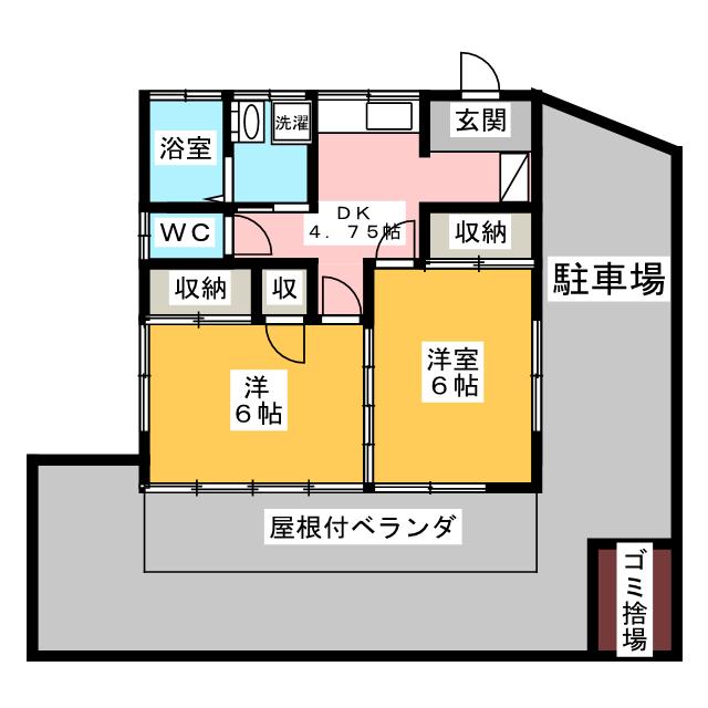 齋木様貸家１の間取り