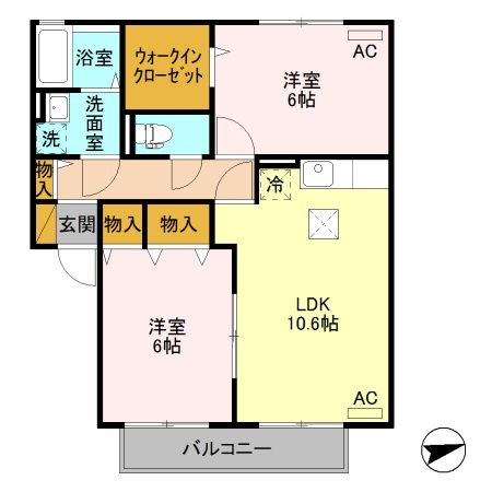 フィルコート新町　参番館の間取り