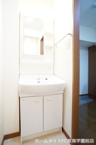 【熊本市中央区坪井のマンションの洗面設備】