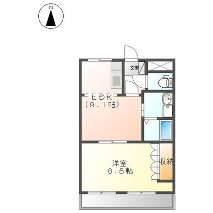 【羽島郡笠松町長池のアパートの間取り】