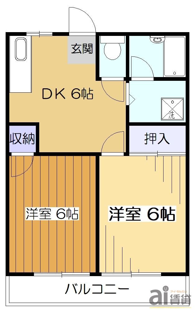 東村山市多摩湖町のアパートの間取り