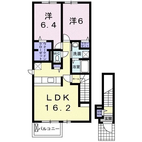 アジュール岩出の間取り