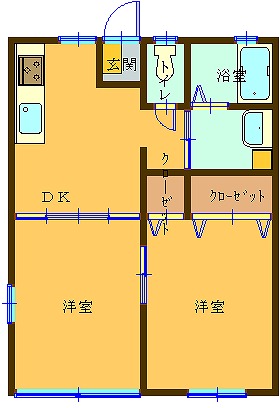 栗原第二ハイツ3の間取り