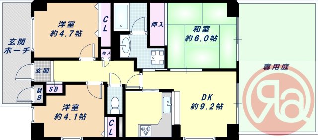 ノバ住吉II番館の間取り