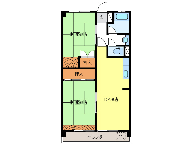 【岐阜市栄新町のマンションの間取り】