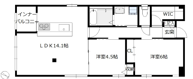 Ｓｕｎｓｈｉｎｅ茶山の間取り