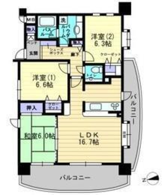 パークベルズ西堀端の間取り