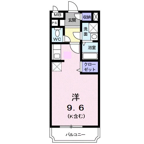 蒲郡市栄町のアパートの間取り