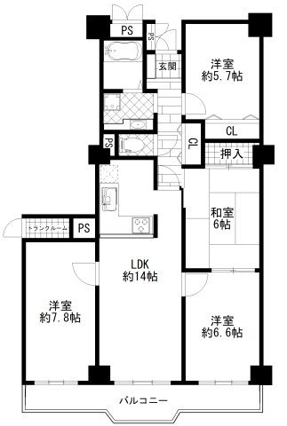 ソフィア上尾B棟の間取り