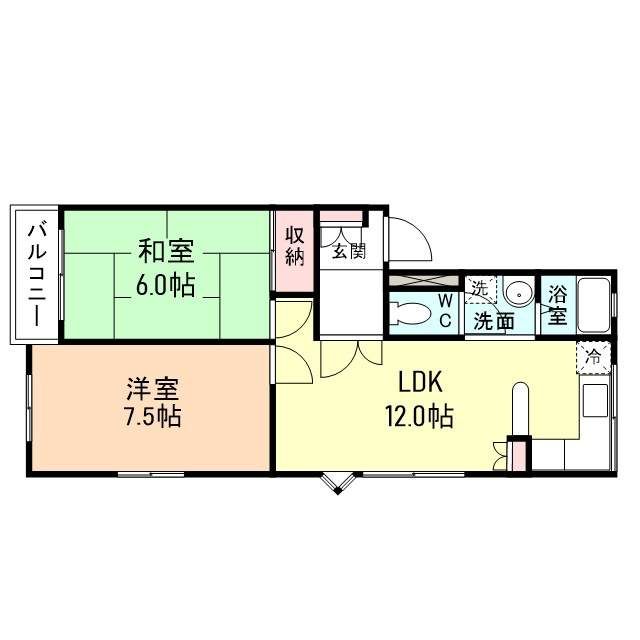 魚津市本新のマンションの間取り