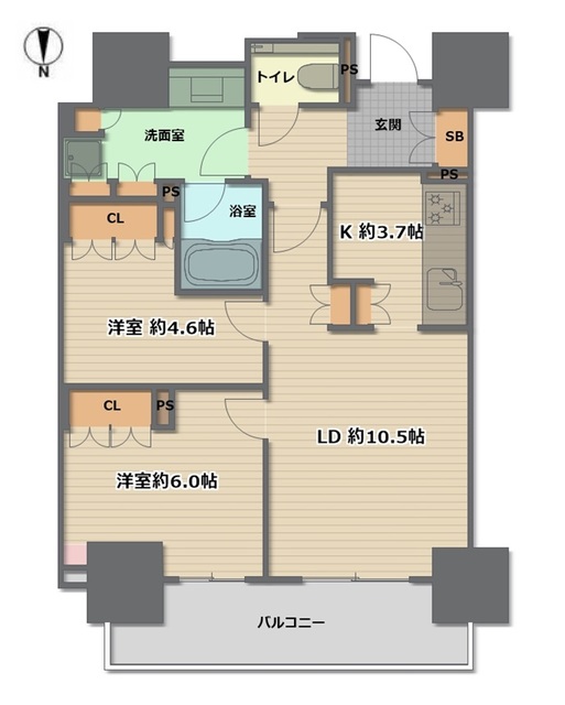 ローレルタワー堺筋本町の間取り