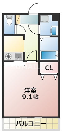 熊本市南区出仲間のマンションの間取り