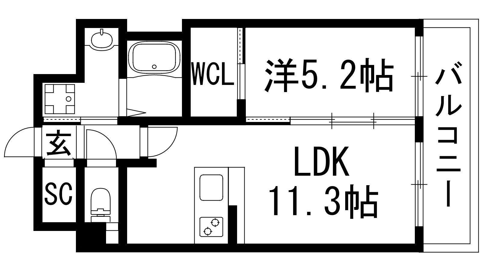 スプランディッド池田呉服町の間取り