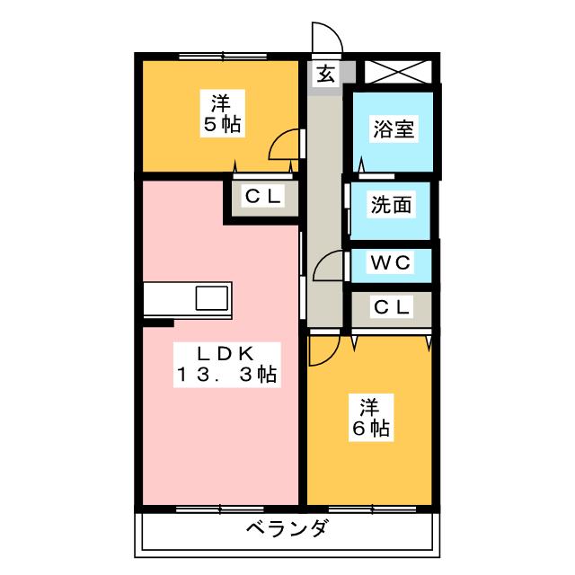 太陽ハイツの間取り