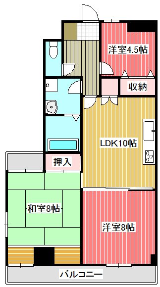 扶桑カシオハイツの間取り