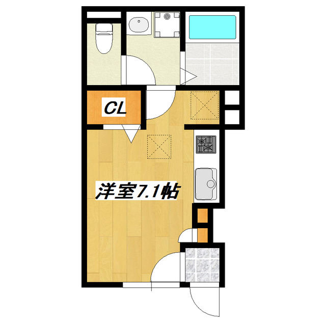 江戸川区上篠崎のアパートの間取り