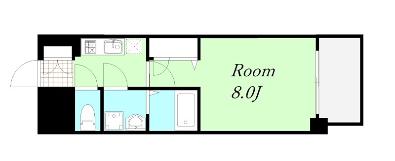 【大阪市福島区海老江のマンションの間取り】