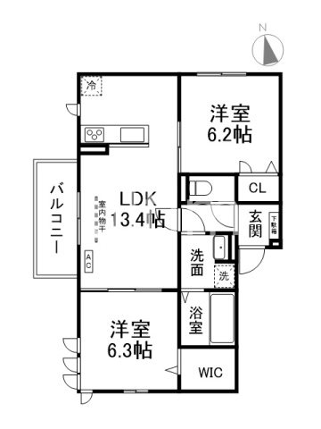 （仮称）Ｄ-ＲＯＯＭ宇治大久保の間取り