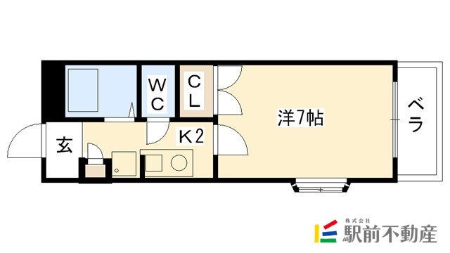 筑紫野市筑紫駅前通のマンションの間取り