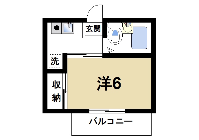 奈良市平松のアパートの間取り