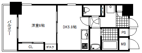 ワコーレ六甲道オービット２の間取り