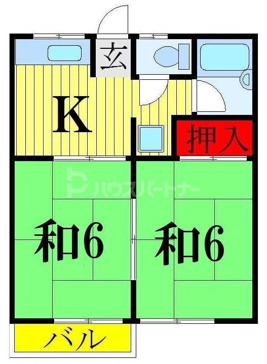 染谷ハイツ26の間取り