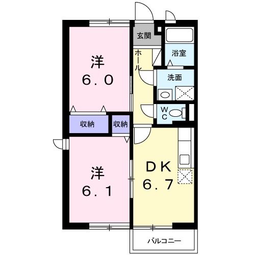 オトメハイツの間取り