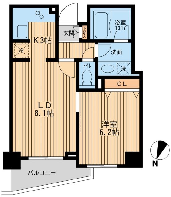 クリオ上野毛ラ・モードの間取り