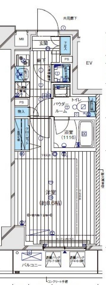 メインステージ北千住ＶＩの間取り